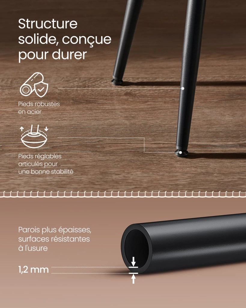 Set di 2 sgabelli da bar sedie da cucina con seduta alta in PU e cuciture altezza seduta 63 cm per cucina o bar di casa facile da montare marrone 12_0005189