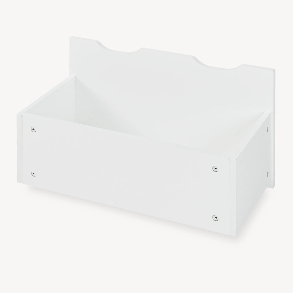 Libreria a Scaletta Sirlstalo per Cameretta Scaffale con 3 Scomparti e Cassetto a Rotelle 70 x 63 x 30 cm - Bianco [en.casa]