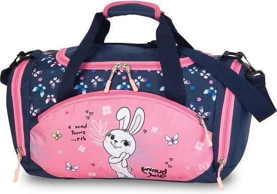 Zaino per bambini reclinabile in poliestere 35 x 22 x 18,5 cm Vol. 10l Dino Bunny nero rosa con 1 o 2 parole chiave Zaino