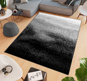 Tappeto Salotto Bagno 60x120 cm Effetto Sfumato Arredo Camera Scendiletto Pelo Corto Nero