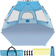 Ombrellone Automatico per Spiaggia Protezione UV per 50+ Protezione dal Vento e dalle Radiazioni Solari con Sistema Quick-Up Peso Leggero e Pacco Piccolo per 4-5 Persone