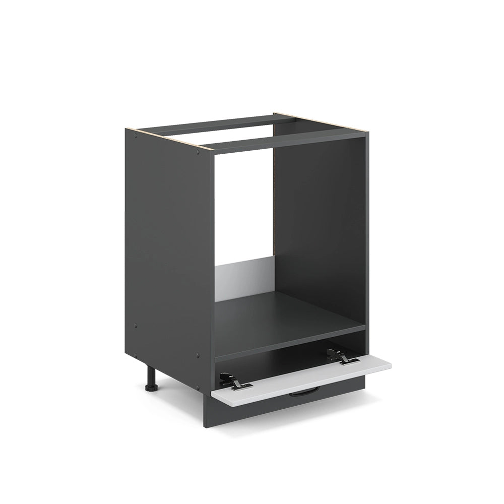 Mobile per forno da incasso Fame-Line Bianco rustico/Antracite 60 cm, PL Marmo Vicco