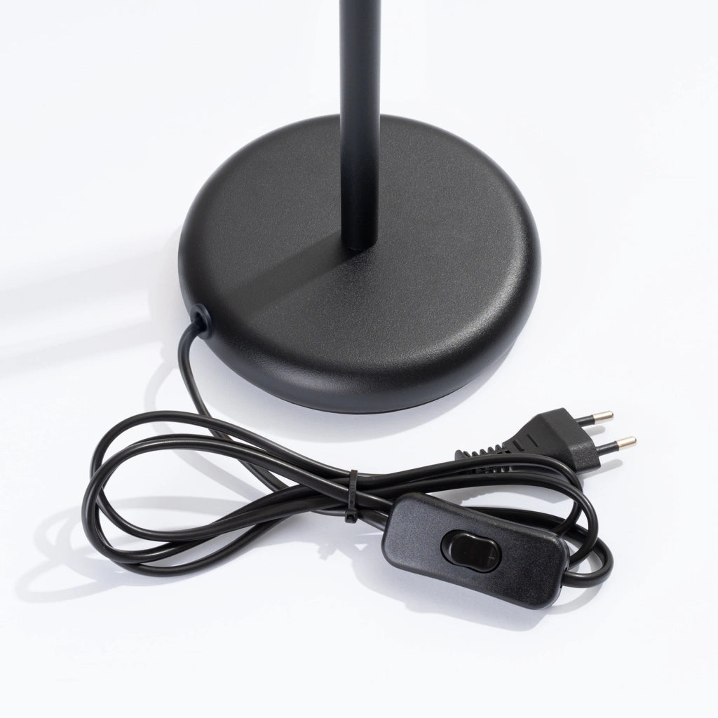 Lampada da tavolo nera moderna, paralume orientabile G9 Pure Lume