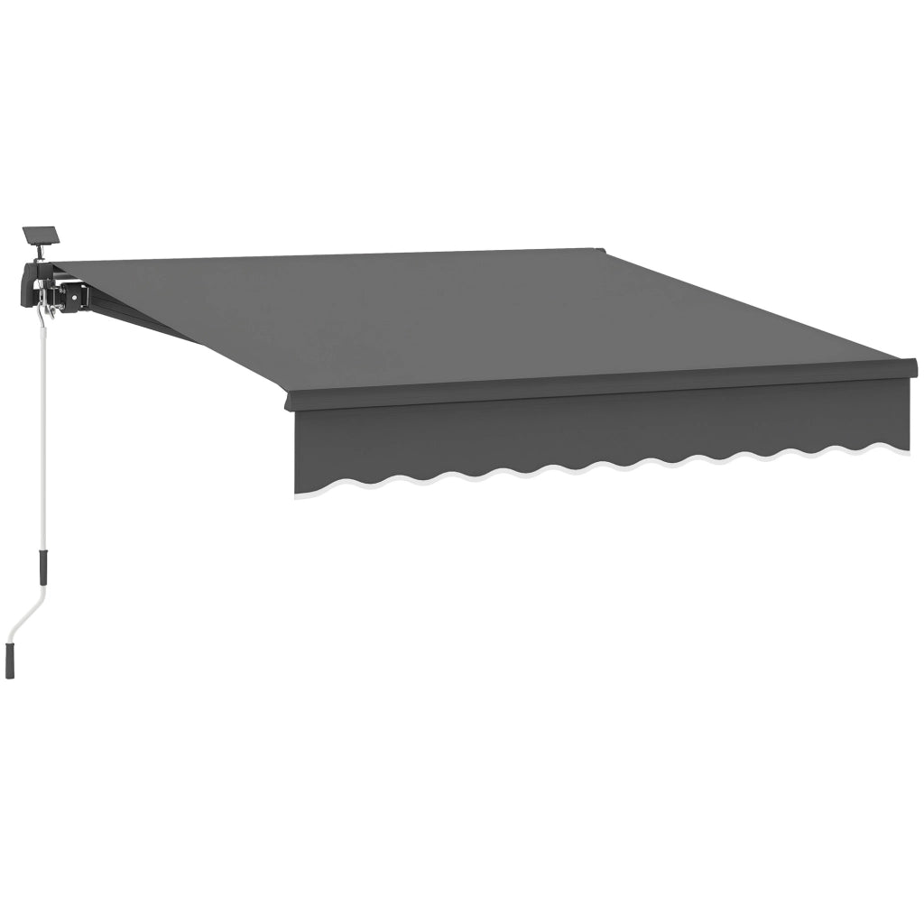 Tendone da sole a braccio con manovella ¨C zephmum ¨C Grigio 300 cm