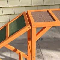 Rampa per l'agilità del cane, percorso, antiscivolo, resistente alle intemperie, legno, 325 x 55 x 69 cm, Arancione