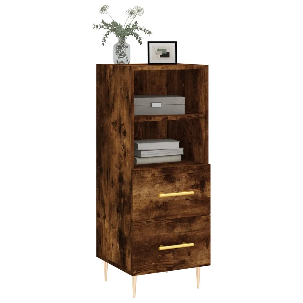 Credenza Rovere Fumo 34,5x34x90 cm in Legno Multistratocod mxl 81416