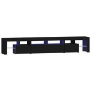 Mobile TV multimediale mensola TV credenza mobile TV per sala da pranzo soggiorno camera da letto con luci LED 230 x 36,5 x 40 cm nero 02_0026562