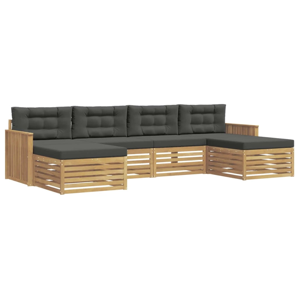 Set di divani da esterno 6 pz Bianco e Antracite 3390922