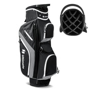 Borsa trolley da golf leggera con 14 scomparti 84 x 23 x 124 cm isolata stile moderno poliestere grigio 20_0013385