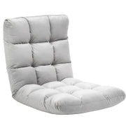 Poltrona Relax da Terra con Schienale Reclinabile fino 180°, 71x55x53.5cm, Grigio Chiaro