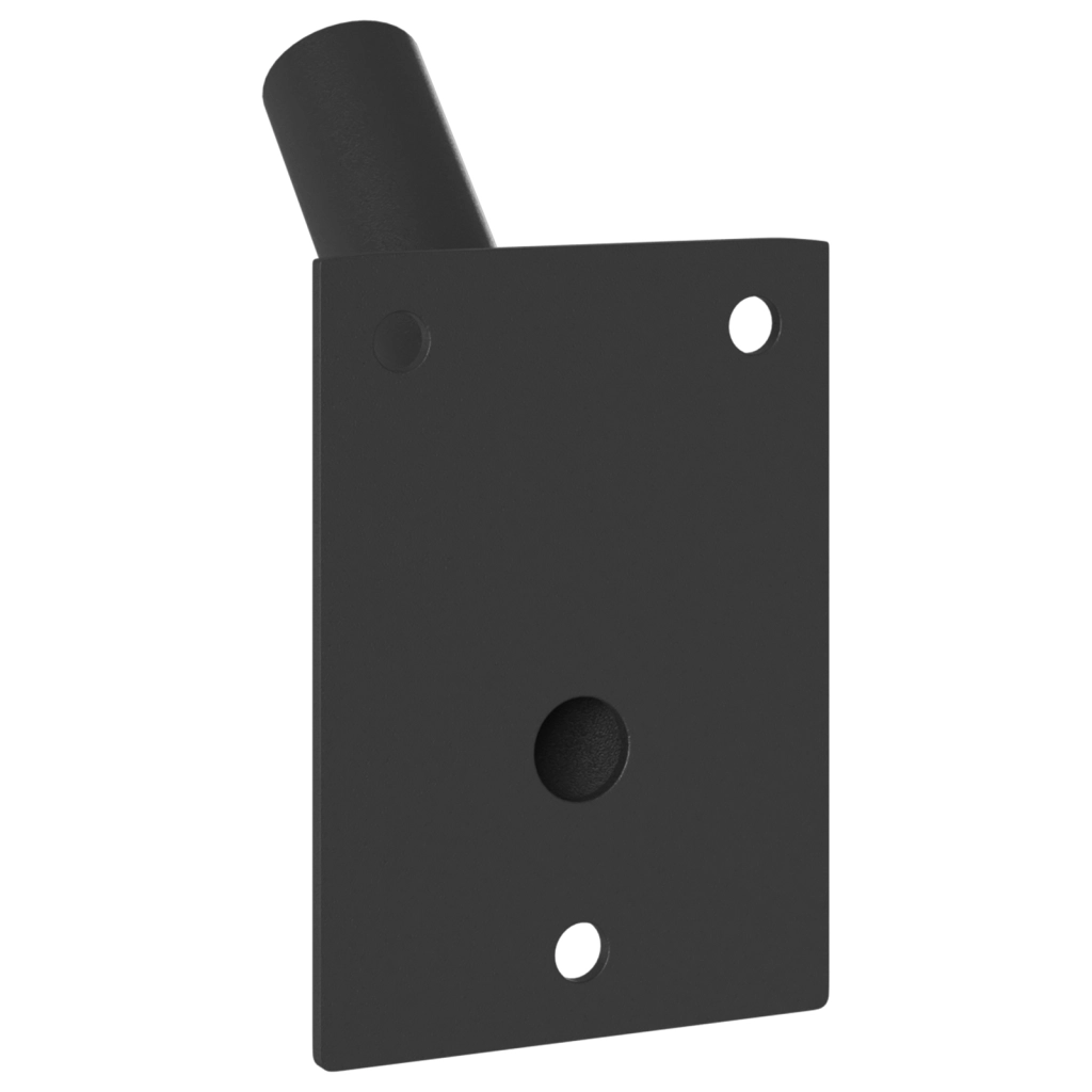 Supporto per bandiera  per 1 bandiera da parete in acciaio nero