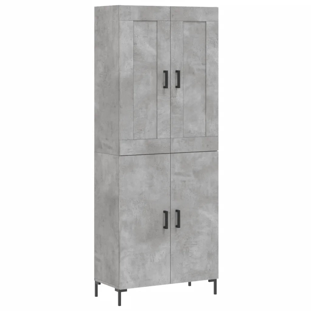 Credenza Grigio Cemento 69,5x34x180 cm in Legno Multistrato 3199557