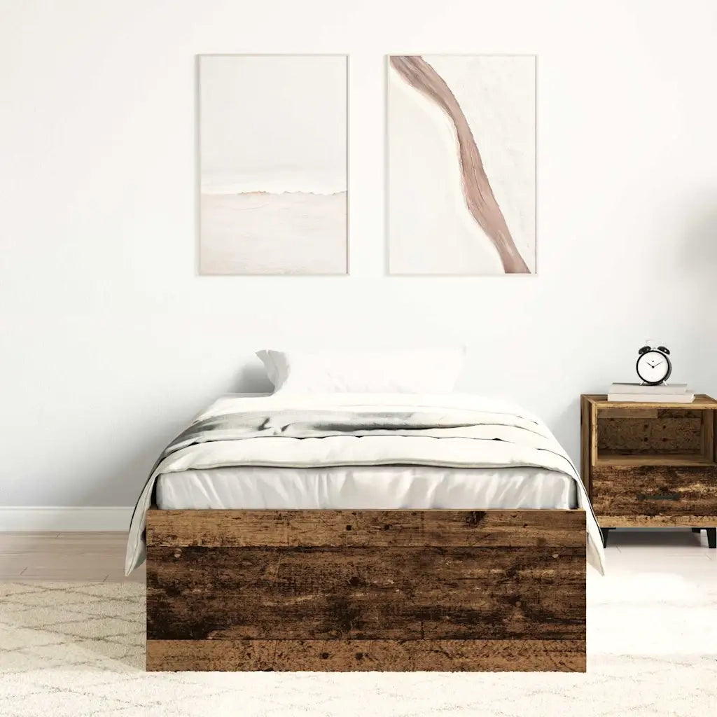 Giroletto senza Materasso Legno Antico 90x190cm in Truciolato 3328825