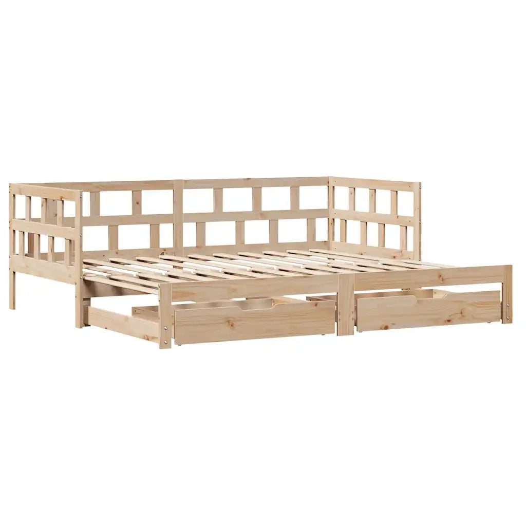 Divano Letto Estraibile con Cassetti senza Materasso 80x200 cm