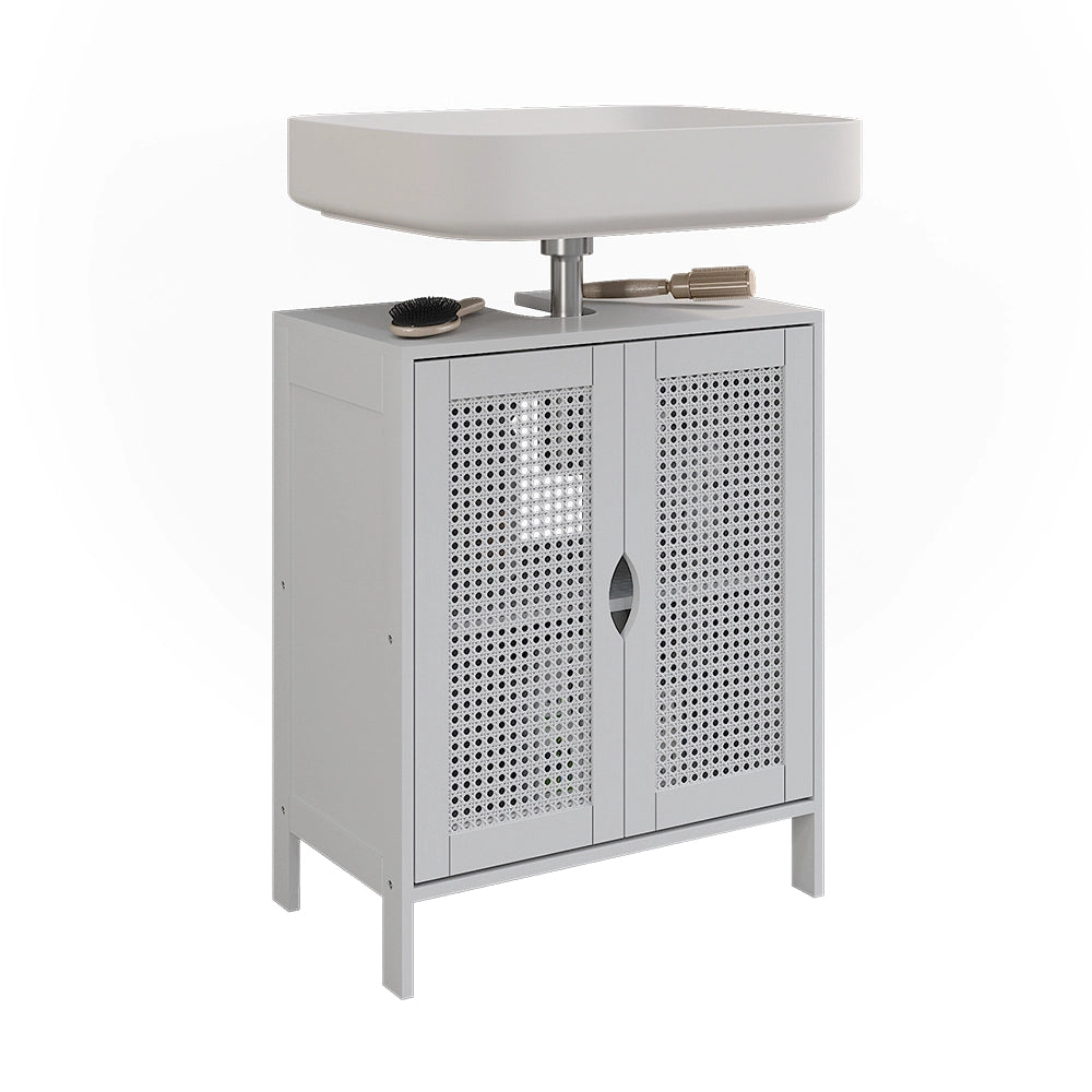 Vicco Mobile sottolavabo per bagno Bianco 48 x 60 cm con 2 porte