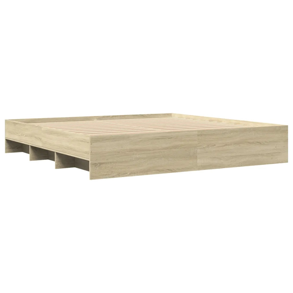 Giroletto senza Materasso Rovere Sonoma 200x200cm in Truciolato 3295627