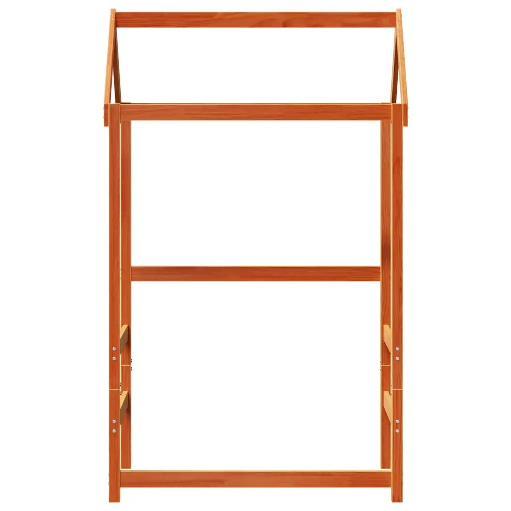 Tetto Letto Bambini Marrone Cera 98x70x176,5 cm Massello Pino