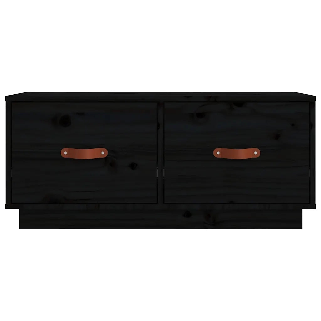 Mobile TV | Armadietto TV | Mobile Porta TV Nero 80x34x35 cm in Legno Massello di Pino