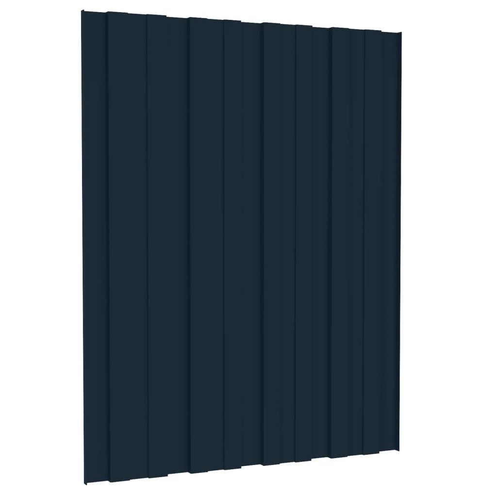 Pannello per tetto 12 pz Antracite 60 x 45 cm Acciaio zincato CFW2526067
