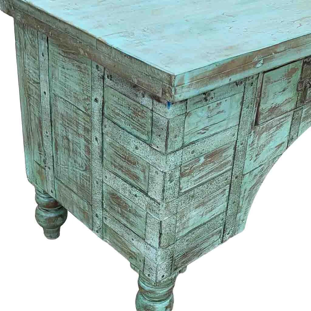 Mobile basso artigianale in legno 165-175x45x57h cm