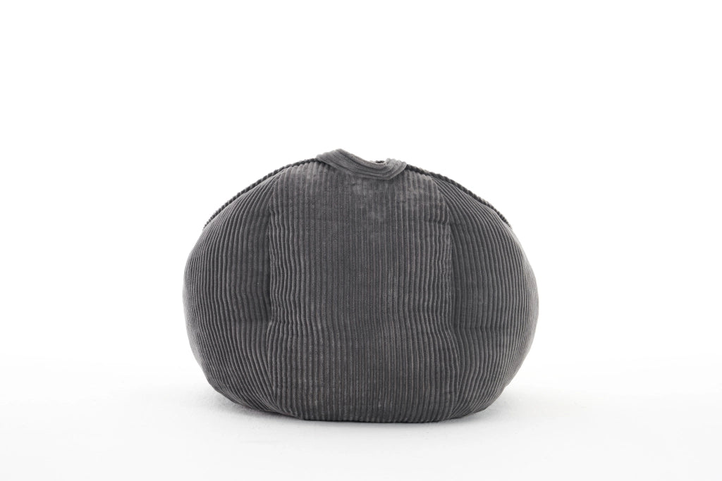 Pouf in velluto a coste con forma ergonomica e facile manutenzione per bambini grigio 40.0 × 31.0 × 20.0 cm