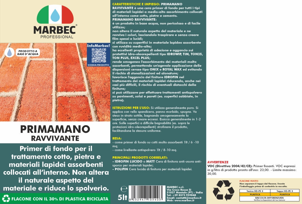 Primer PRIMAMANO RAVVIVANTE   5LTx4Pz