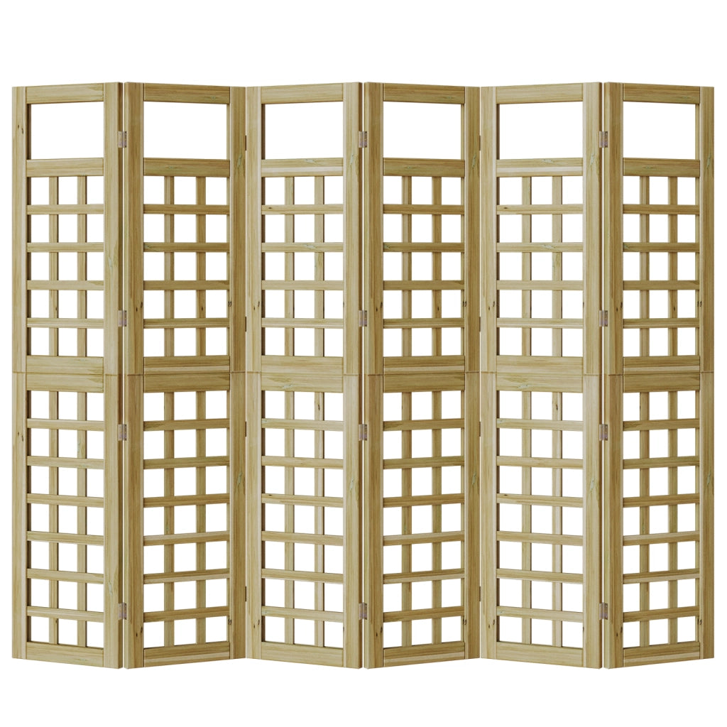 Schermo Privacy Esterno 6 Pannelli Legno Impregnato