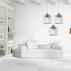 Lampada Da Soffitto Cristallo Argento APP510-3CPR