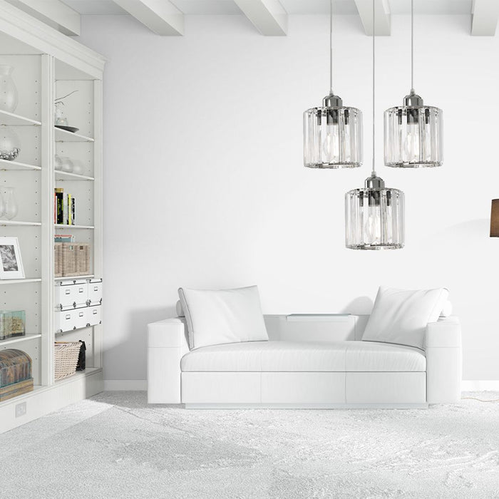 Lampada Da Soffitto Cristallo Argento APP510-3CPR