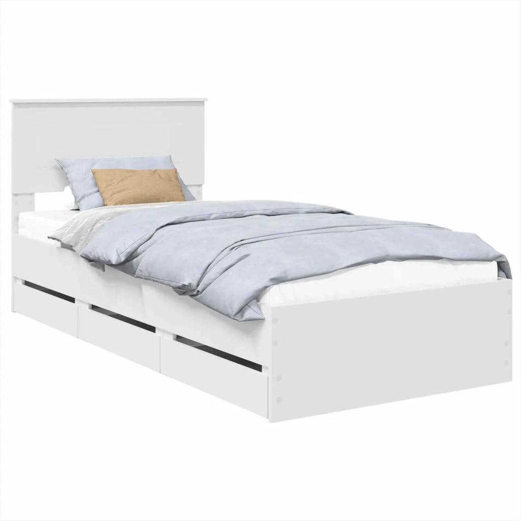 Struttura del letto Bianco 75 x 190 cm Legno Ingegnerizzato