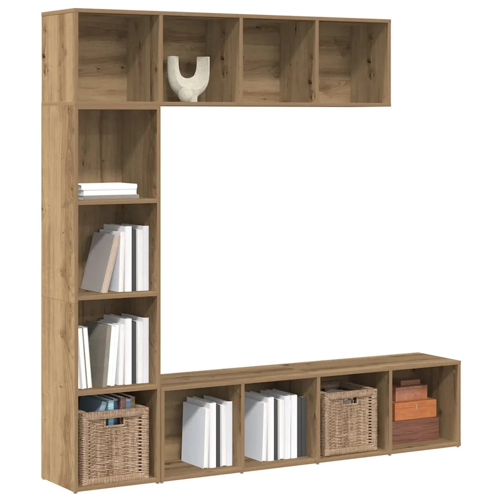 Librerie 3 pz Rovere Artigianale in Legno Multistrato 3328550