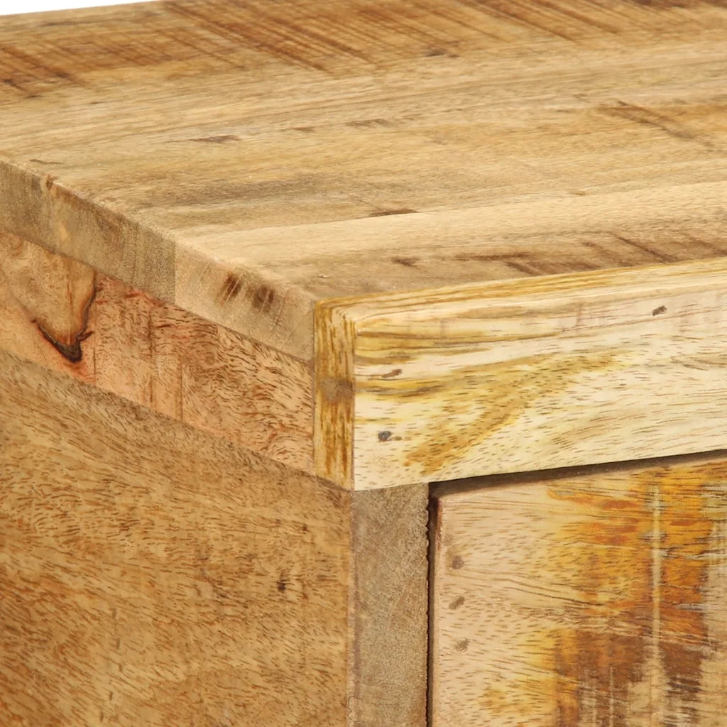 Mobile TV a Parete 100x30x19 cm Legno Grezzo Massello di Mango 4017464