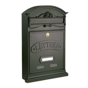 ALUBOX LETTERE Cassetta Postale Da Esterno 42X27X8,5 Cm Cassetta Posta Alluminio Pressofuso Cassetta Lettere Serratura Ottone Apertura A Vasistas Impermeabile Formato Rivista COLORE: GHISA