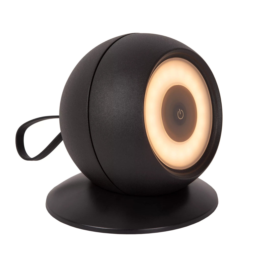 Applique esterna LED 2W 3000K a batteria IP54 nera Lunex Lucide
