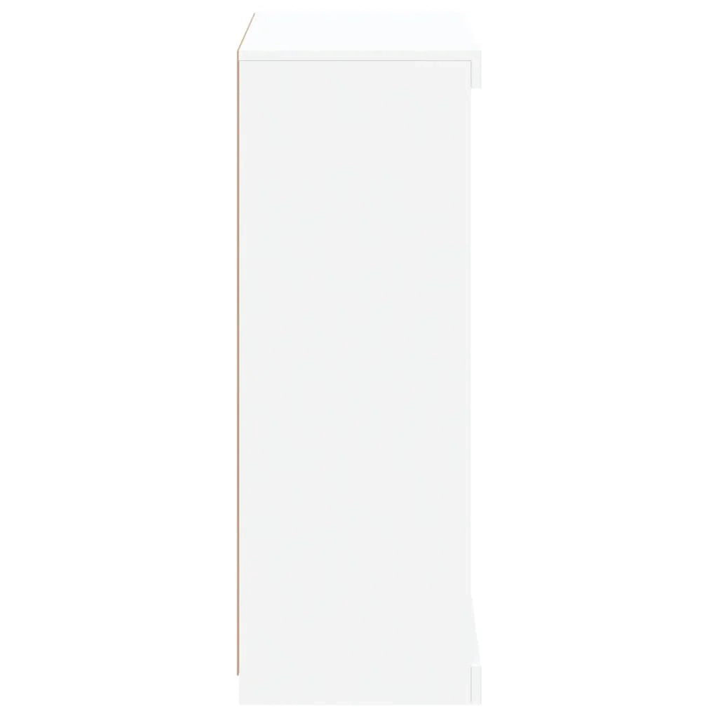 Buffet credenza cassettiera armadio mobile contenitore organizer per cucina soggiorno salotto con luci LED 60,5 x 37 x 100 cm bianco 02_0029853