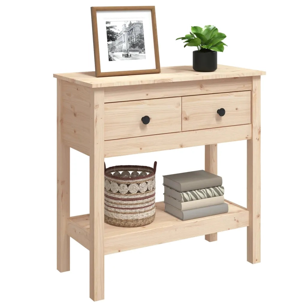 Tavolo Consolle | Tavolo d'Ingresso 75x35x75 cm in Legno Massello di Pino