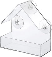 Casa per uccelli all'aperto - Progetto di design per la finestra panca uccelliera - Borsa per uccelli in vetro acrilico appeso - 1 pezzo