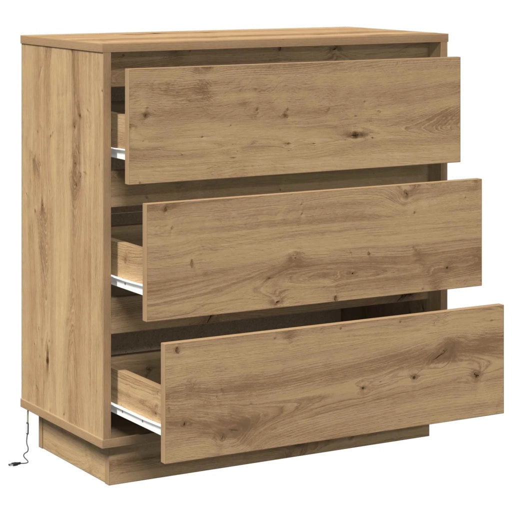 Comodino | Armadio da Notte | Mobiletto da notte Rovere artigianale 71 x 34,5 x 75 cm