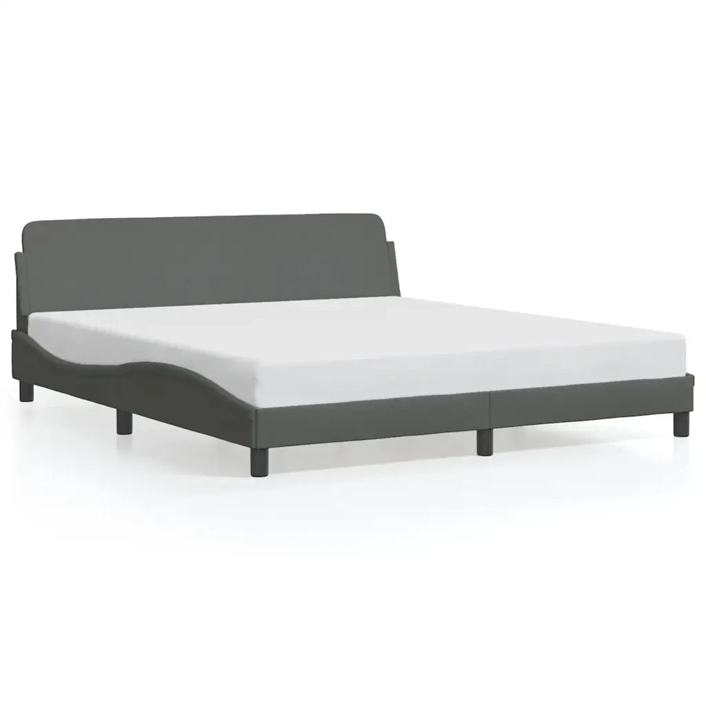 Giroletto senza Materasso Grigio Scuro 160x200 cm Tessuto