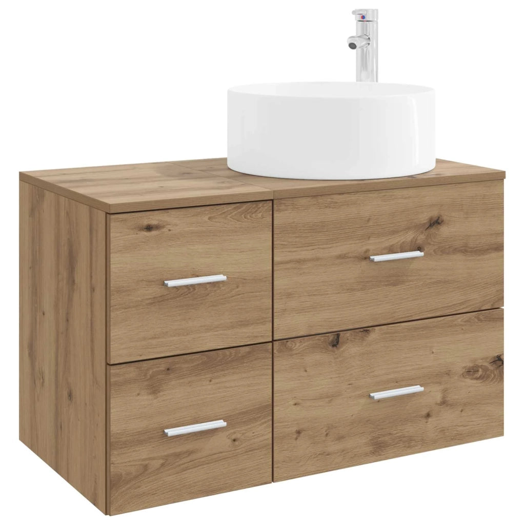 Set di mobili per il bagno 2 pz Rovere Artigianale 3404015