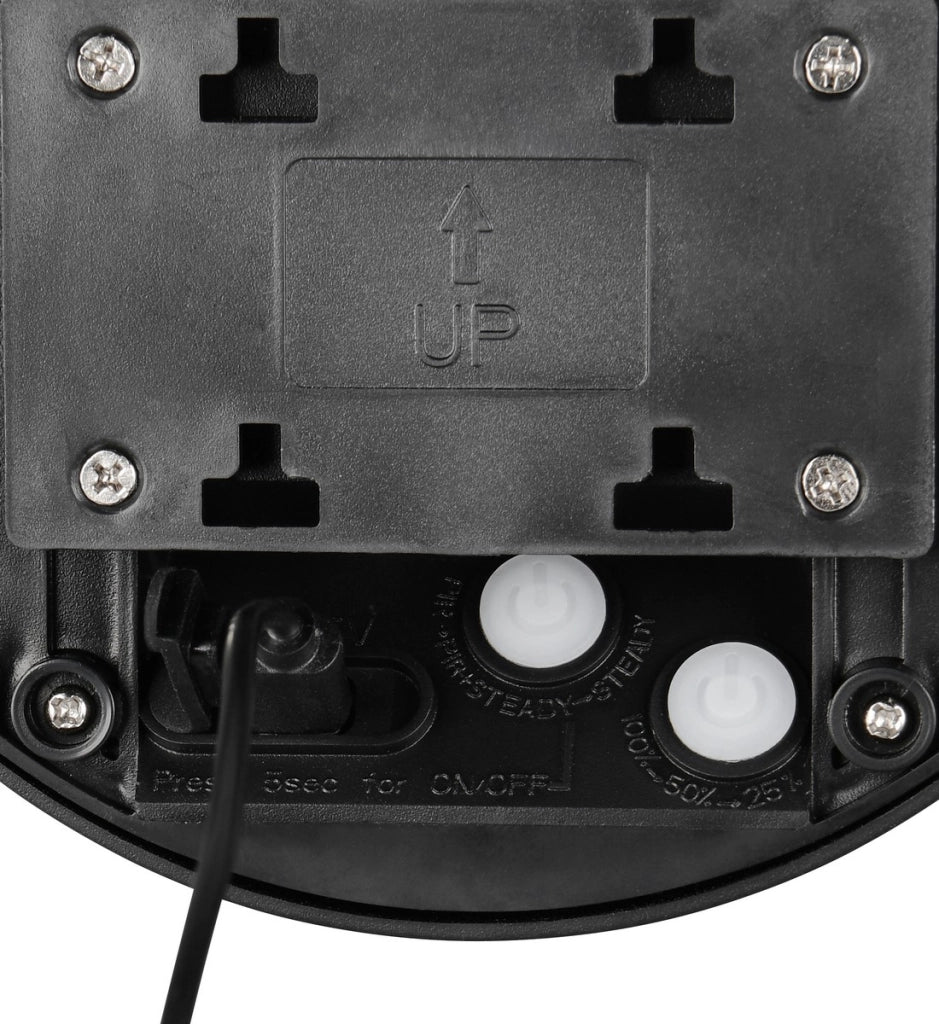 Applique esterna semirotonda nera COBRE LED 8W IP44 RL