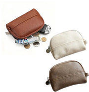 Borsa in pelle sintetica imitativa con chiusura a cerniera, portafoglio portatile per donna (marrone, grigio, bianco) 3 pezzi