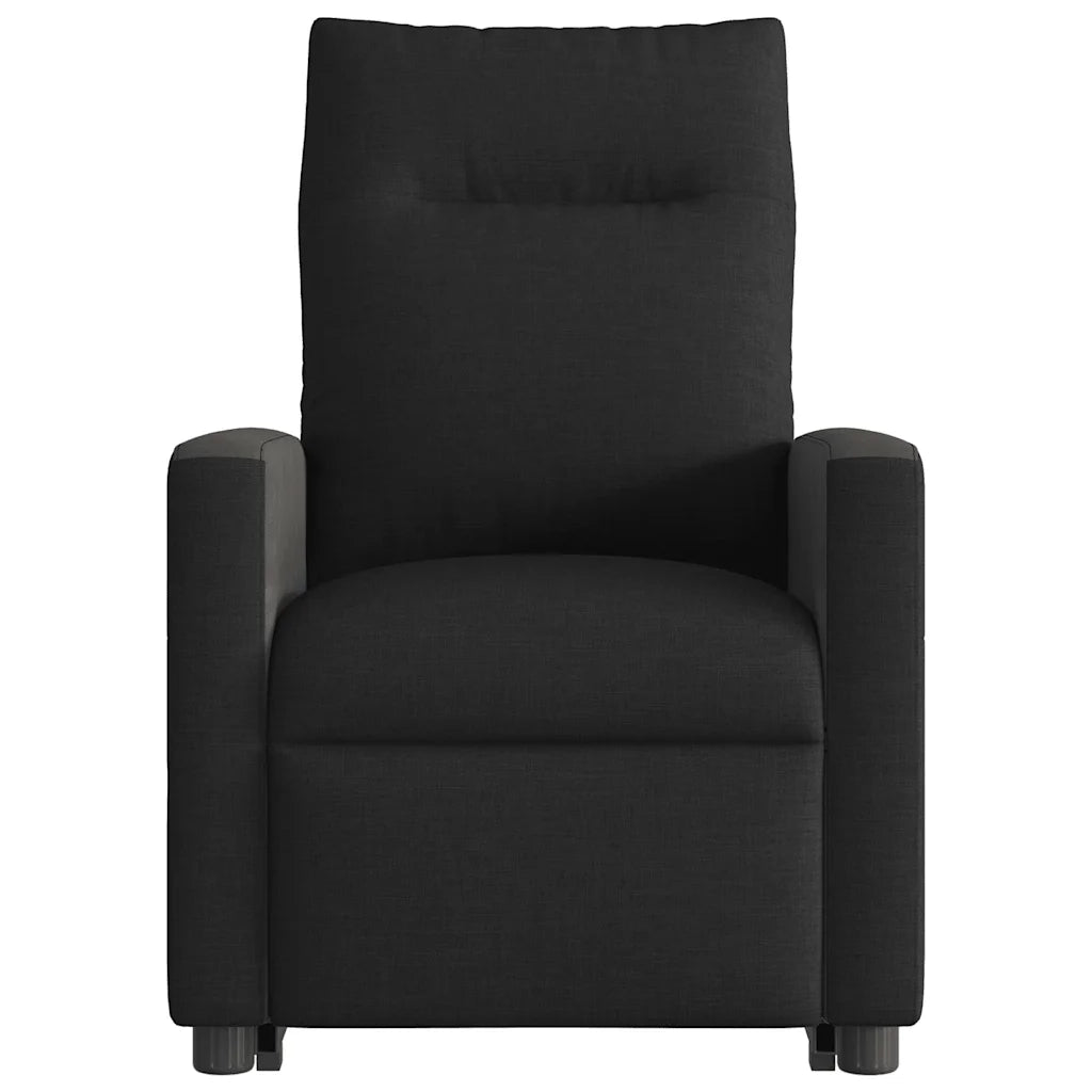 Poltrona | Sedia Relax Alzapersona Reclinabile Elettrica Nera in Tessuto