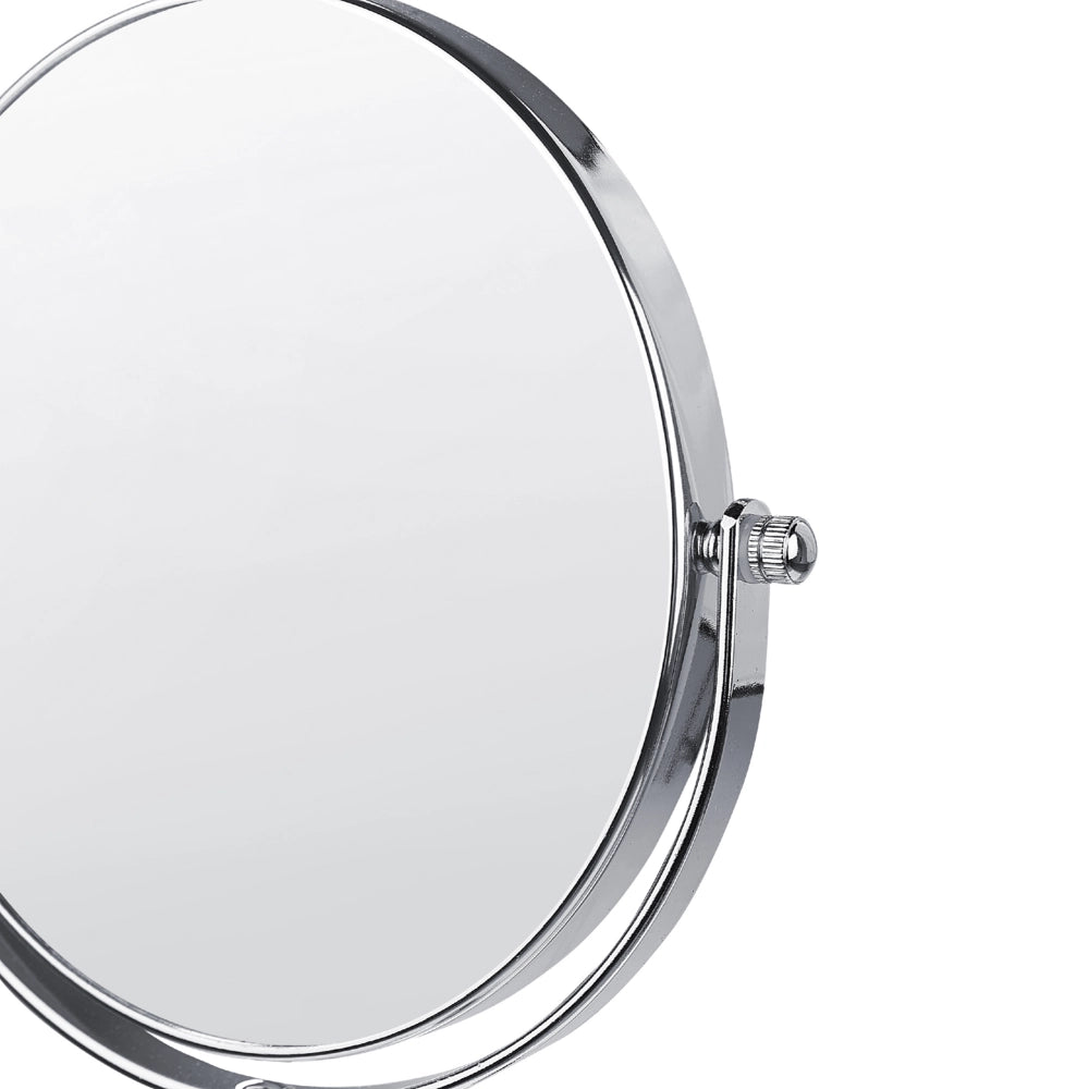 Specchio da trucco con ingrandimento color argento Ø 20 cm tavolo bagno camera da letto