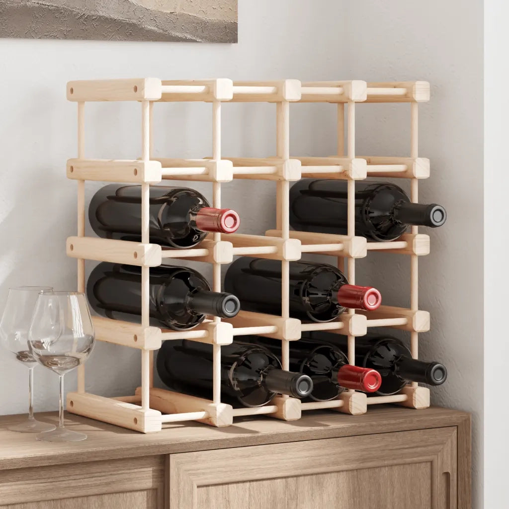 Portabottiglie Vino 20 Bottiglie 46,5x23x46,5 cm Massello Pino 353751