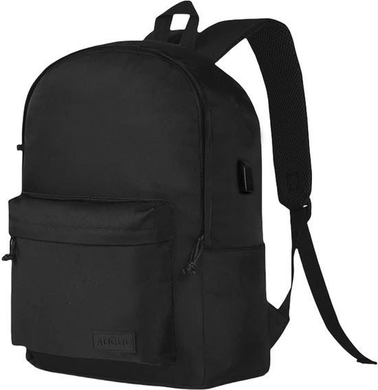 Borsa da Spalla per Ragazzi e Ragazze, Borsa da Uomo e Donna, Porta Laptop 15,6 Pollici con Alimentatore USB, Borsa da Viaggio Causale, Zaino Impermeabile, Borsa da Scuola Universitaria