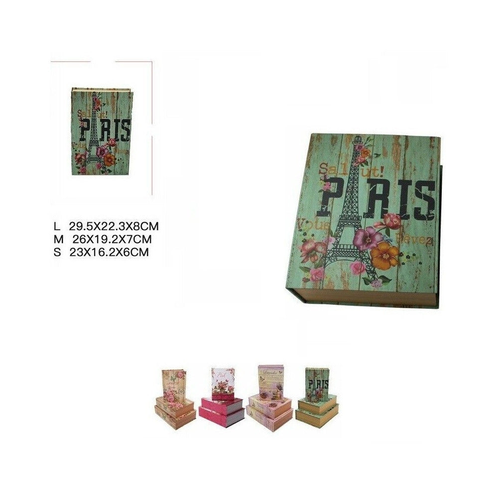Trade Shop - Tris 3pz Scatola Box Confezione Regalo Matrioska Fantasia 3 Misure -