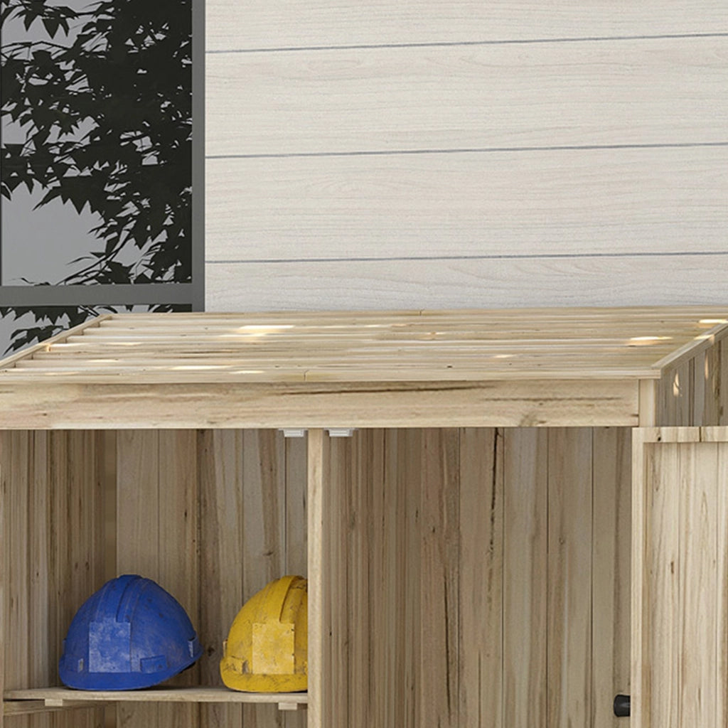 Armadio da giardino ¨C zephmum ¨C legno naturale 120x57x183 cm