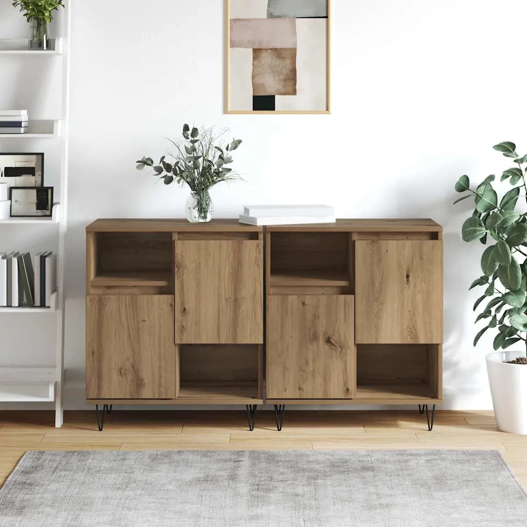 Credenza 2 pcs Rovere artigianale 60 x 35 x 70 cm