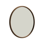 Specchio rotondo in legno di hevea, ø60cm, noce